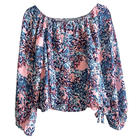 Parker Off Shoulders Floral Print English Garden Top Size XS - Picture 3 of 9
